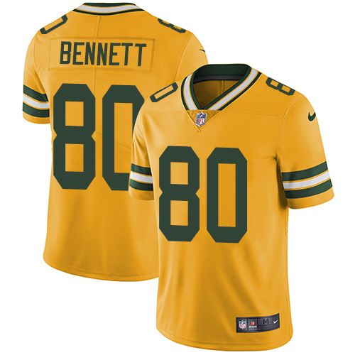 Nike Men & Women & Youth Packers 80 Martellus Bennett Yellow NFL Vapor Untouchable Limited Jersey,We sell and wholesale Nike Men & Women & Youth Packers 80 Martellus Bennett Yellow NFL Vapor Untouchable Limited Jersey on line form chian!